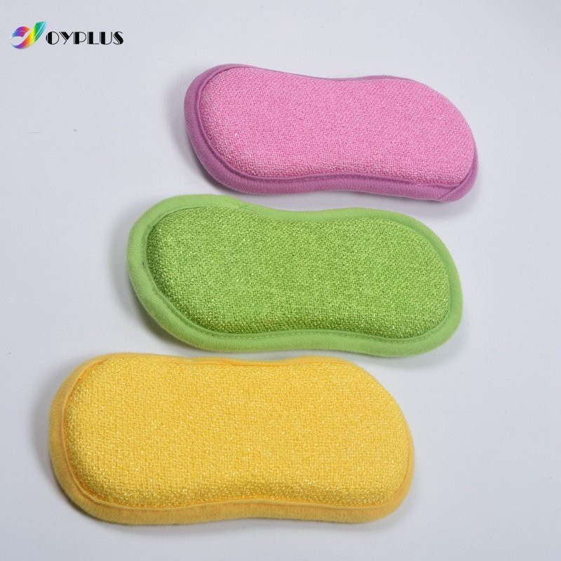 Horizontal Stripes Bamboo Fiber Kitchen Usage Scourer Sponge Fabric Cloth