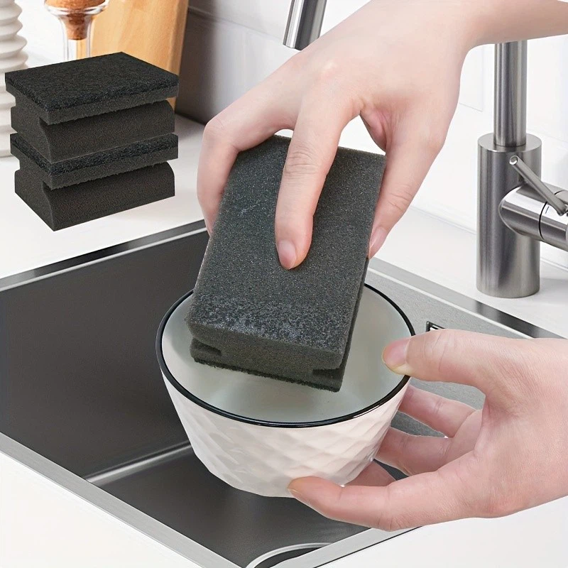 Black Multifunctional Kitchen Dishwashing Sponge suppliers