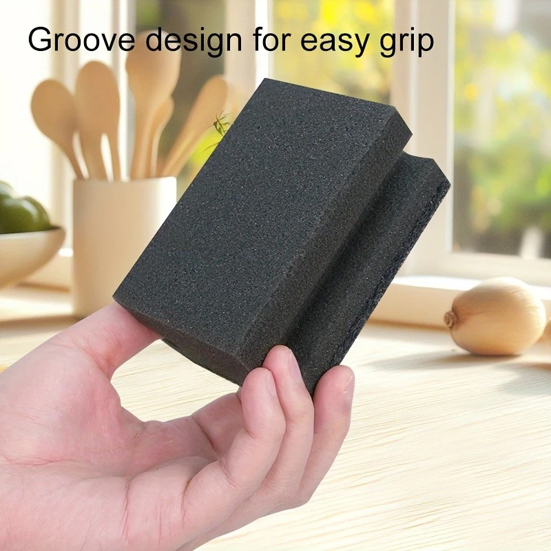 Black Multifunctional Kitchen Dishwashing Sponge factory
