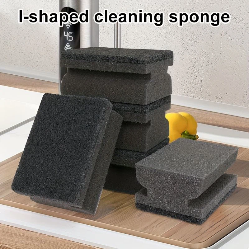 Black Multifunctional Kitchen Dishwashing Sponge