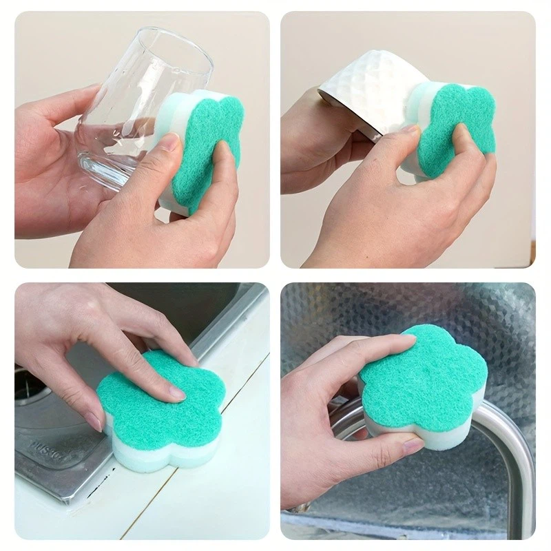 Peacock Blue Flower Sponge Cleaning Blocks factory