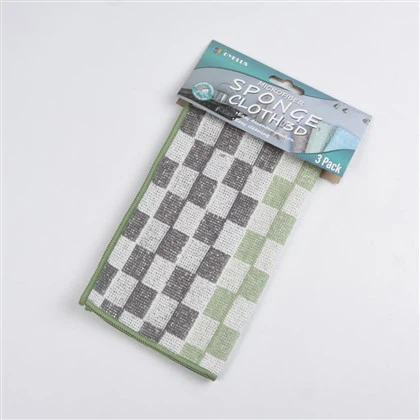 3 Pack Microfiber Sponge Cloth