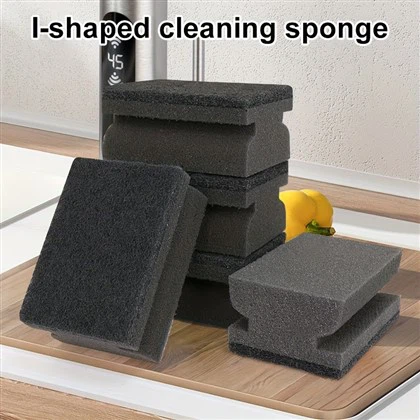 Black Multifunctional Kitchen Dishwashing Sponge